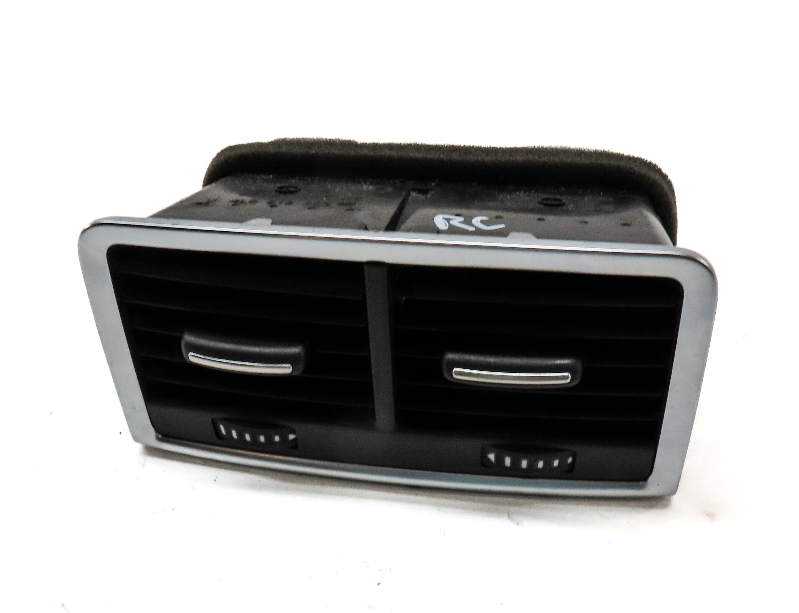 2011 AUDI Q7 (4L) REAR CENTER CONSOLE HVAC A/C HEATER AIR VENT (BLACK & SILVER) — exact item pictured